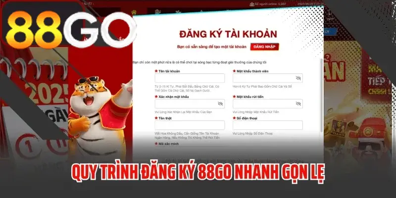 Quy trình đăng ký 88GO nhanh chóng và tiện lợi