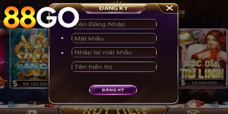 Đăng ký tài khoản tại 88GO